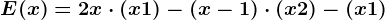 E(x) = 2x\cdot (x+1)-(x-1)\cdot (x+2)-(x+1)