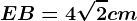 EB=4\sqrt2cm