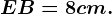 EB=8cm.
