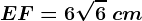 EF=6\sqrt6\ cm