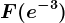 F(e^-3)