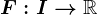 F:I--> \mathbbR