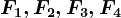 F1,F2,F3,F4