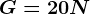 G=20N