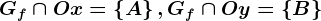 Gf\cap Ox=\left\A\right\,Gf\cap Oy=\left\B\right\
