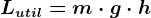 Lutil= m\cdot g\cdot h