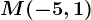 M(-5,1)