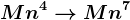 Mn^+4--> Mn^+7