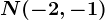N(-2,-1)