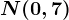 N(0,7)