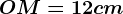 OM=12 cm