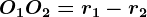 O1O2=r1-r2