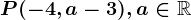 P(-4, a-3), a\in \mathbbR