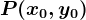 P(x0,y0)