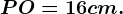 PO=16 cm.