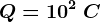 Q=10^2\: C