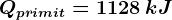 Qprimit=1128\: kJ