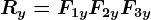 Ry= F1y+F2y+F3y