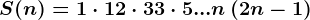 S(n)=1\cdot 1+2\cdot 3+3\cdot 5+...+n\left ( 2n-1 \right )