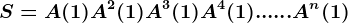 S=A(1)+A^2(1)+A^3(1)+A^4(1)+......+A^n(1)