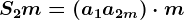 S2m=\left (a1+a2m \right )\cdot m