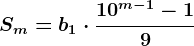 Sm=b1\cdot\frac10^m-1-19