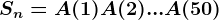 Sn=A(1)+A(2)+...+A(50)