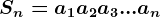 Sn=a1+a2+a3+...+an