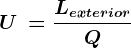 U\: =\fracLexteriorQ