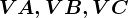VA,VB,VC