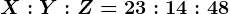 X:Y:Z= 23:14:48
