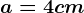 a=4cm
