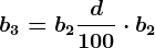b3=b2+\fracd100\cdot b2