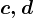 c,d
