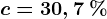 c= 30,7\: %