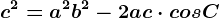 c^2=a^2+b^2-2ac\cdot cos C