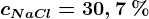 cNaCl=30,7\: %