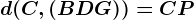 d(C, (BDG))=CP