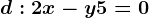 d:2x-y+5=0
