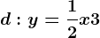 d:y=\frac12x+3