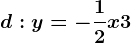 d:y=-\frac12x+3