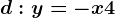 d:y=-x+4