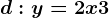 d:y=2x+3