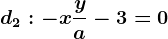 d2:-x+\fracya-3=0