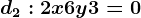 d2:2x+6y+3=0