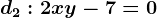 d2:2x+y-7=0