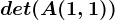 det(A(1,1))