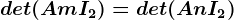 det(A+mI2)=det(A+nI2)