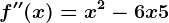 f''(x)=x^2-6x+5