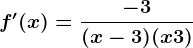 f'(x)=\frac-3(x-3)(x+3)
